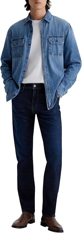 AG Adriano Goldschmied Men's Everett SUD Slim Straight Jeans 34" | Amazon (US)