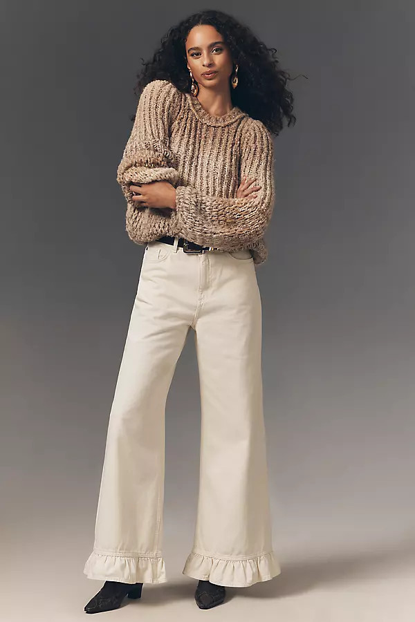 Scandi Mid-Rise Wide Leg Jeans | Anthropologie (US)