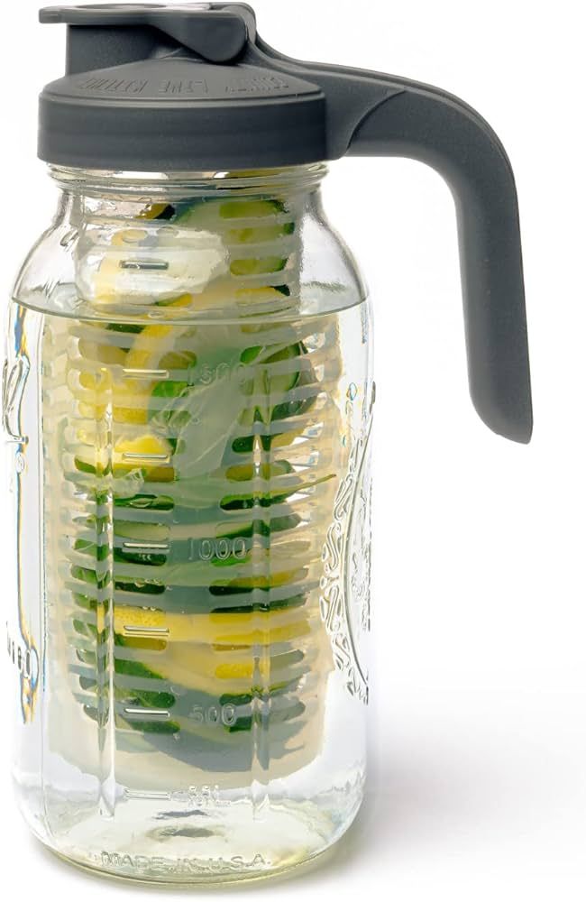 County Line Kitchen Glass Water Infuser Pitcher to Infuse Fruit, Juice & Teas - Easy Clean Pitche... | Amazon (US)
