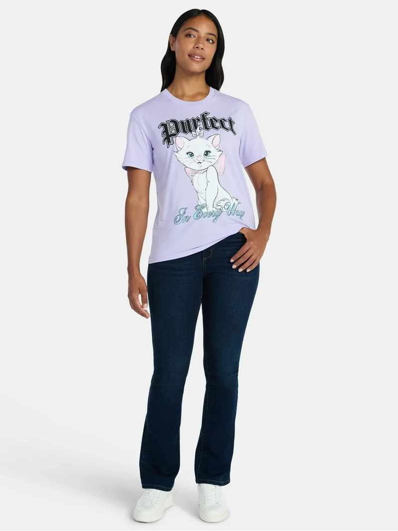 Aristocats Women's Graphic Tee with Short Sleeves, Sizes XXS-XXL | Walmart (US)