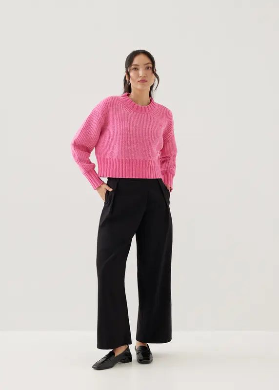 Vidya Crop Knit Sweater | LOVEBONITO SINGAPORE PTE LTD