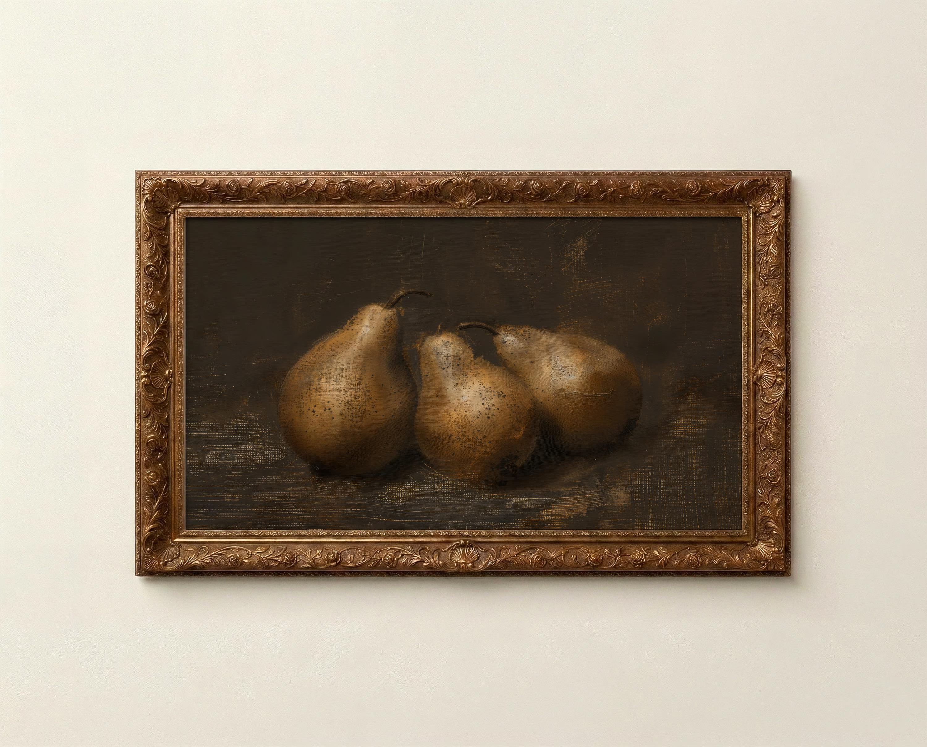 Moody pears fall tv art, fruit autumn Dark Frame TV Artwork | Etsy (Global)