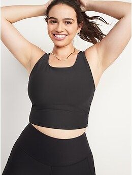 Light Support PowerSoft Adjustable Longline Sports Bra for Women | Old Navy (US)