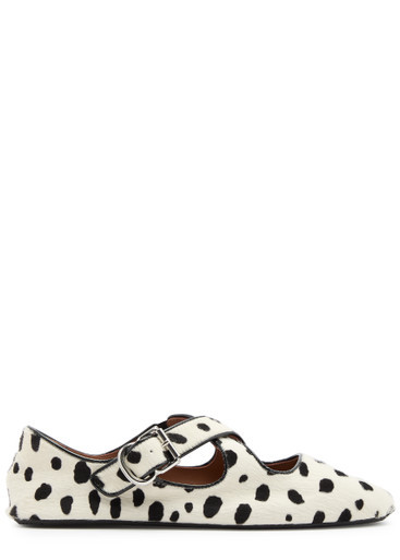Criss Cross printed calf-hair ballet flats | Harvey Nichols