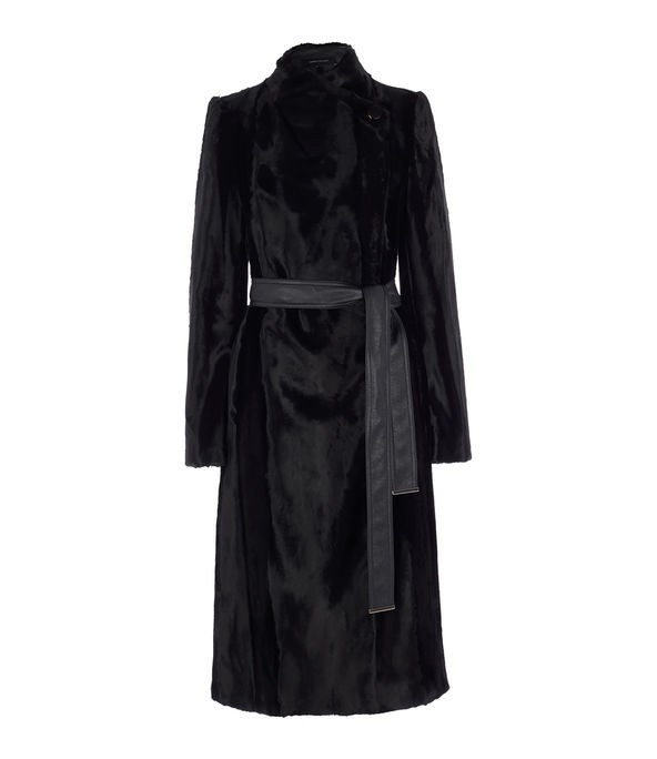 Textured Longline Coat | Karen Millen UK