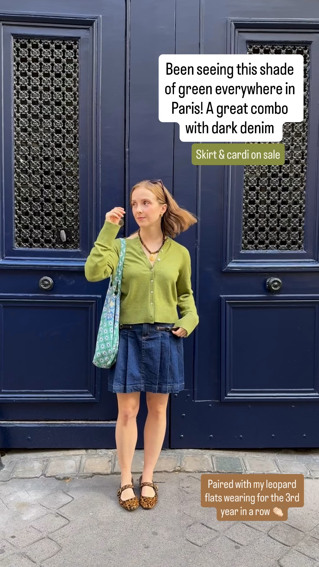 What I’m wearing in Paris today. Medium cardigan (sized up for relaxed fit) 0 petite skirt. 7 leather flats (I’ve had this pair for 3 years amazing quality)

#LTKSeasonal #LTKSaleAlert #LTKTravel