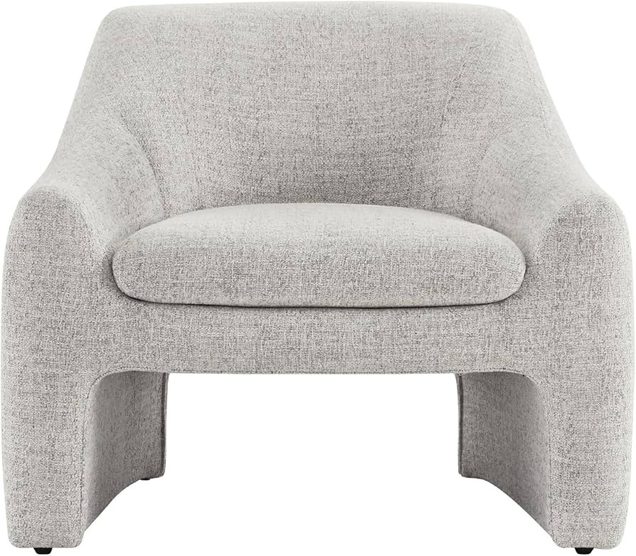 Modern Style Accent Chair Upholstered Cozy Armchair for Living Room Bedroom Office, 35''W, Light ... | Amazon (US)