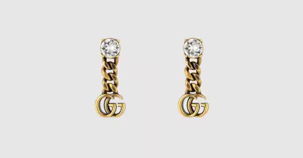Crystal Double G earrings | Gucci (US)
