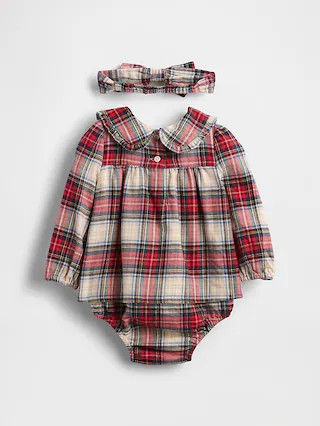 Baby Flannel Bodysuit Dress Set | Gap (US)
