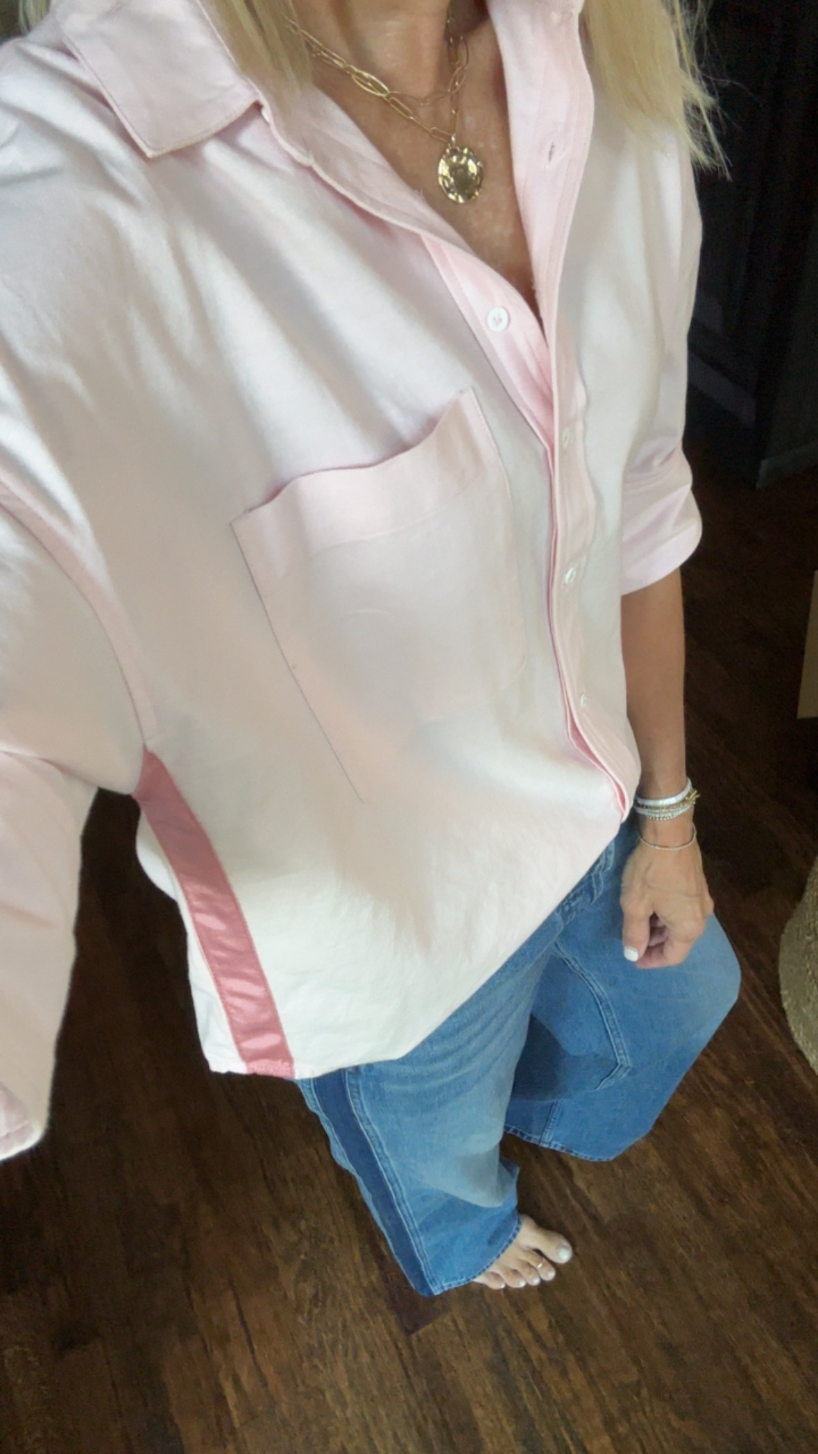 Outfit of the day today! I LOVE this top, have worn so many times! Classic but unique. Fit is true to size, I am wearing a size small. 

Anthropologie + Madewell 

 #LTKU #LTKOver40 #LTKStyleTip