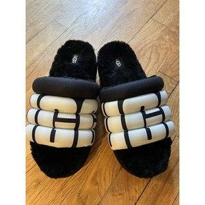 UGG Maxi Slide Logo Platform Puffer Sandals -Black -Women’s US 10 NEW | Poshmark