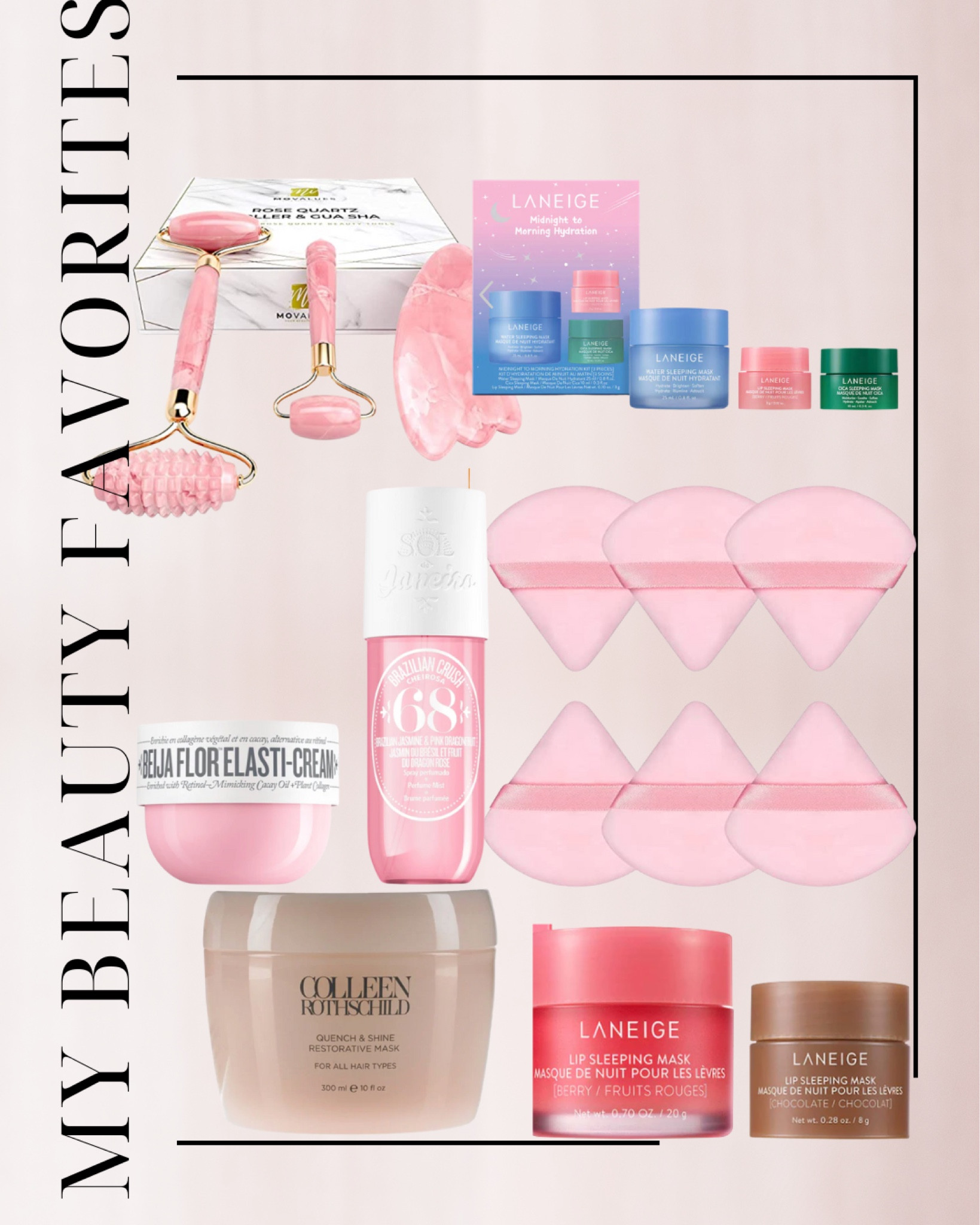 My beauty favorites, sol de janeiro, Gua sha, Colleen Rothschild 

#LTKunder100 #LTKSeasonal #LTKbeauty