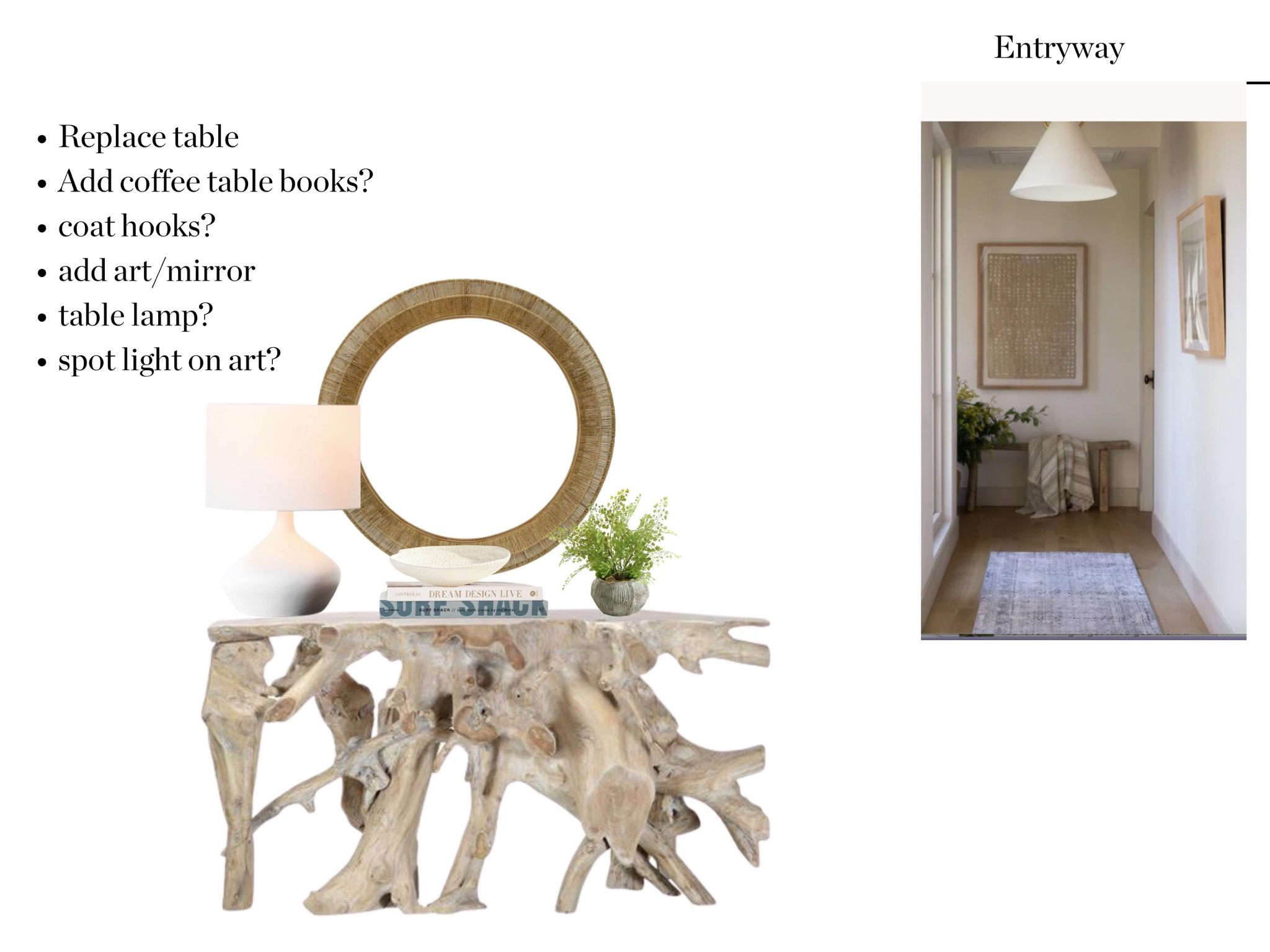 The mood board for our entry space at the beach house! This faux plant from Wayfair is so realistic and it’s in major sale!

Entry room ideas, foyer ideas

#LTKhome #LTKsalealert