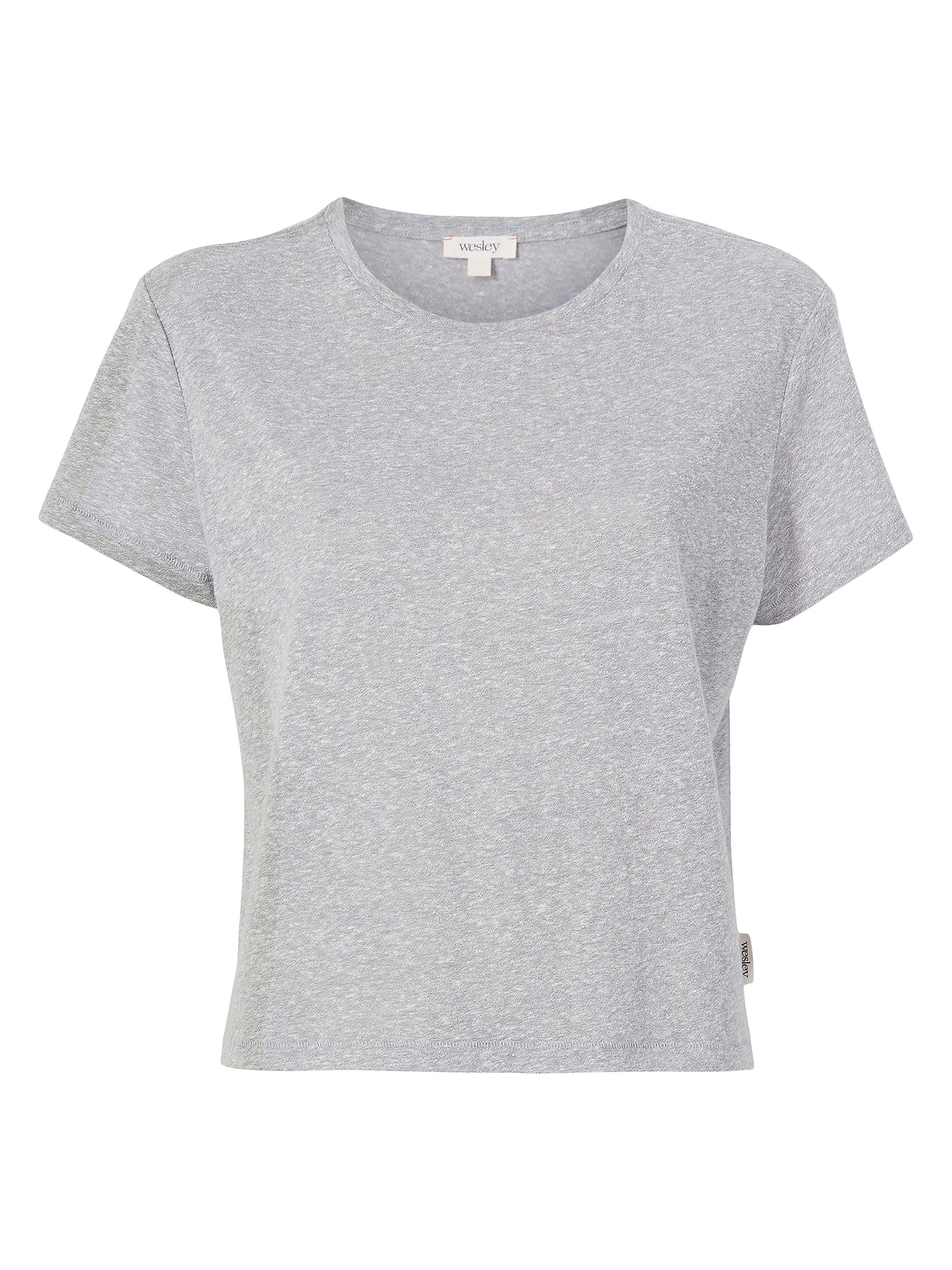 Wesley Bowery Boxy Heathered Cotton Tee | Saks Fifth Avenue