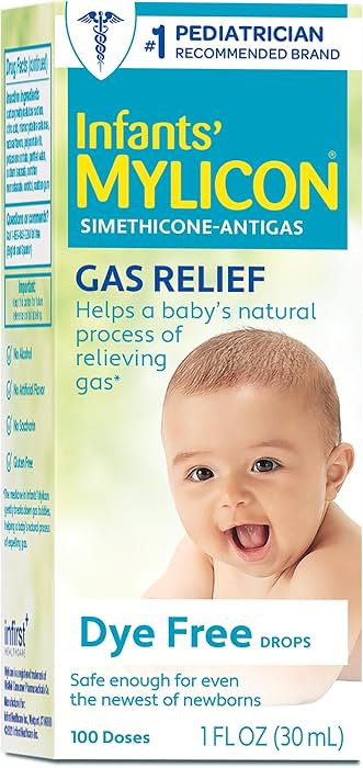 MYLICON Infants Gas Relief Drops for Infants and Babies, Dye Free Formula, 1 Fluid Ounce | Amazon (US)