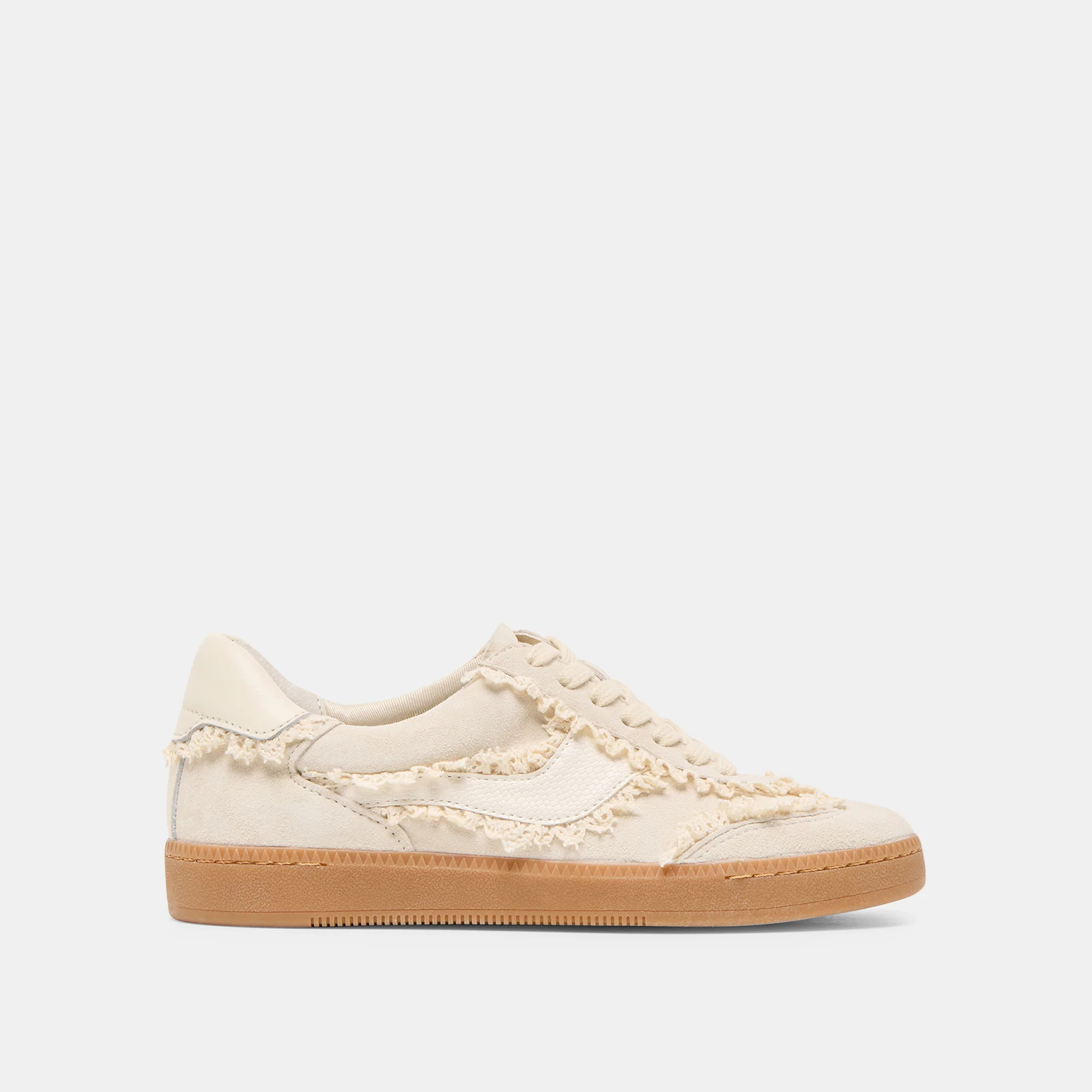 Notice Lace Sneakers Ivory Suede | DolceVita.com