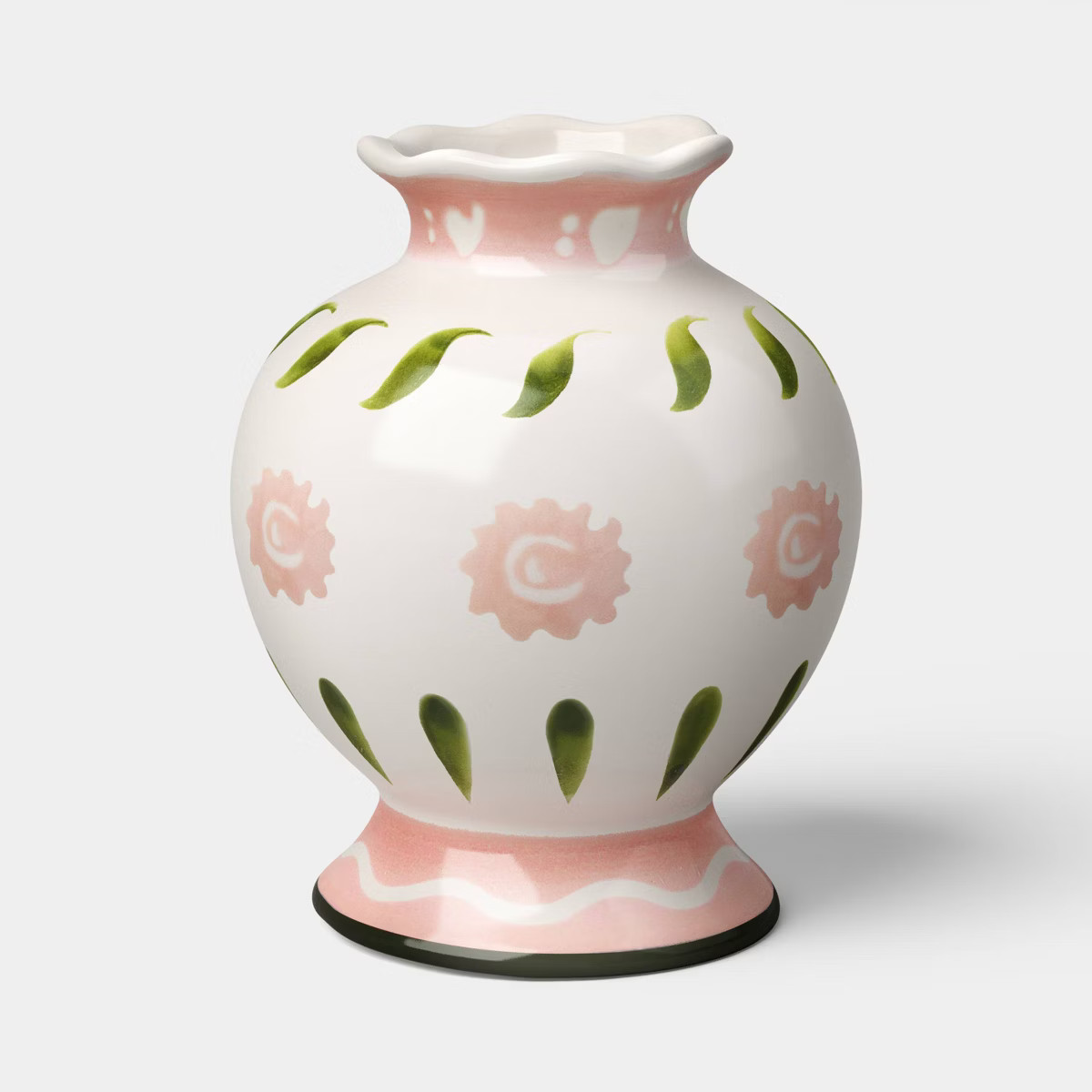 5.43" Painted Ceramic Bud Vase Pink/White - Threshold™ | Target
