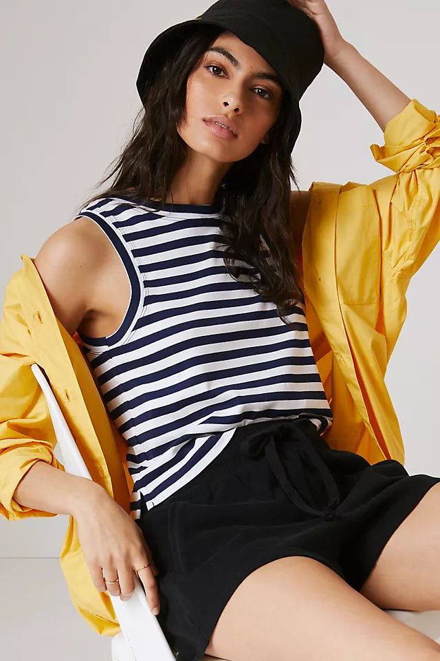 Maeve Cropped Striped Tank | Anthropologie (US)