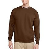 Hanes Men's EcoSmart Fleece, Pullover Crewneck Sweatshirt, 1 or 2 Pack, Army Brown-1 Pack, Medium | Amazon (US)