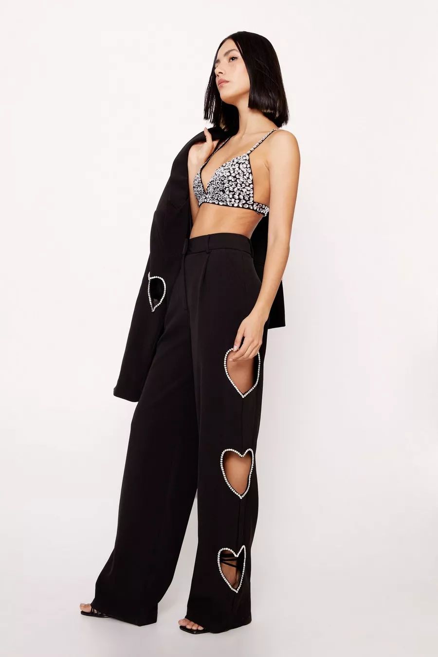 Premium Heart Cut Out Trousers | Nasty Gal US