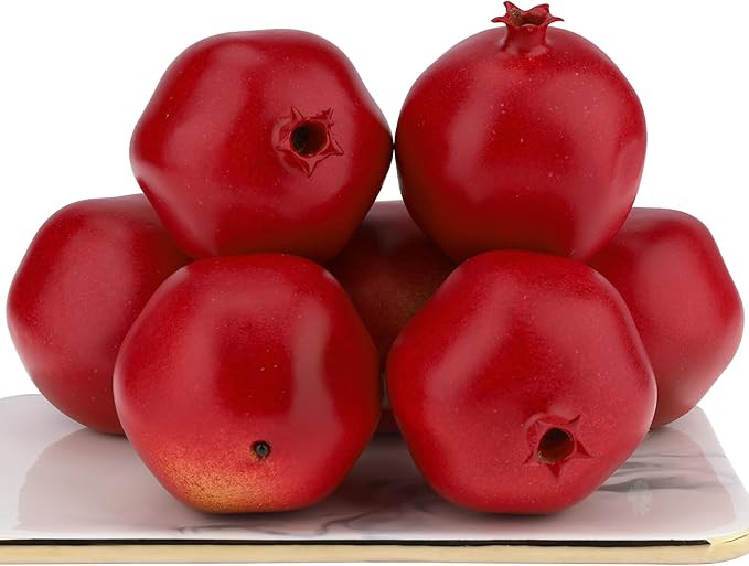 Gresorth 6 Pcs Lifelike Artificial Pomegranet Decoration Fake Pomegranate Fruit Home Party Kitche... | Amazon (US)