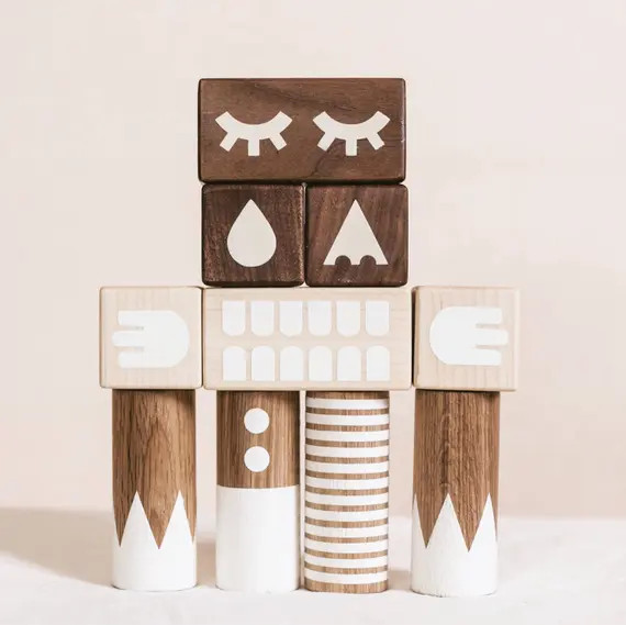 Monsters, Faces, Stacking blocks, Wood Blocks, Photo prop, Toddler toy, Gift for toddler, Children,  | Etsy (US)