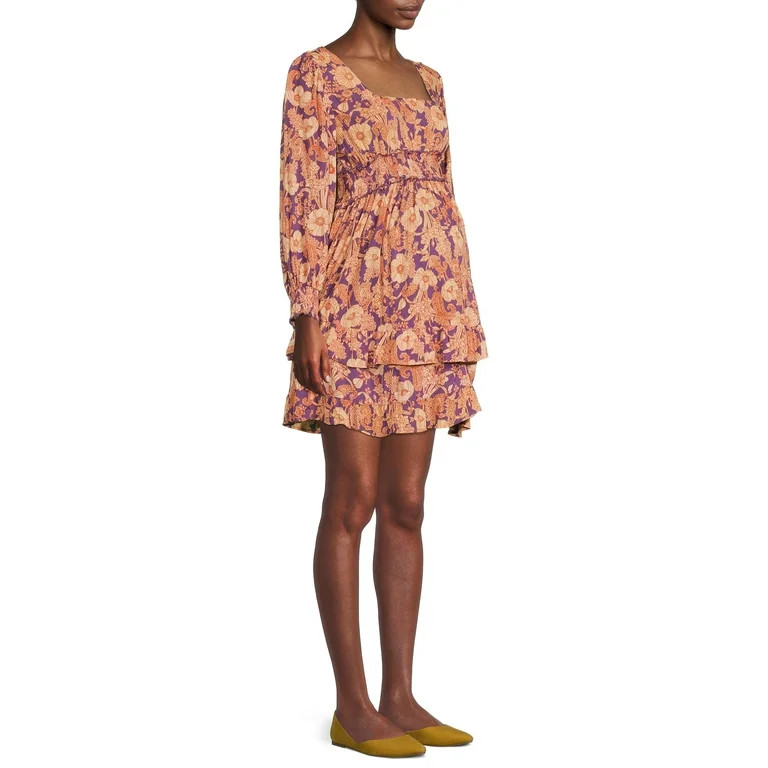 Romantic Gypsy Women's Maternity Square Neck Dress | Walmart (US)