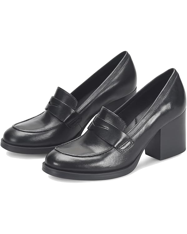 SHODENSE Women Vintage Chunky Heel Loafers Pumps Platform Round Closed Toe Oxford Shoes Burnished... | Amazon (US)