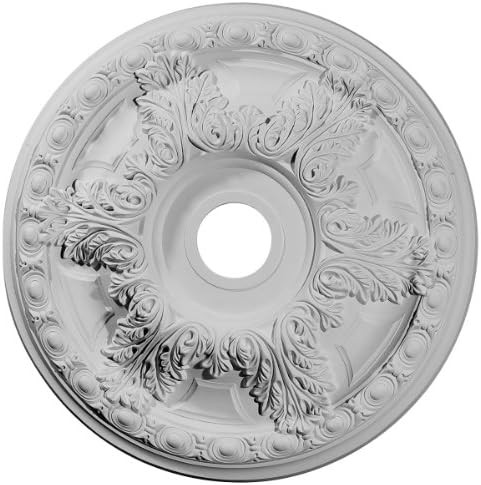 Ekena Millwork CM23GA Granada Ceiling Medallion, 23 3/8"OD x 3 5/8"ID x 2 1/2"P, Factory Primed -... | Amazon (US)