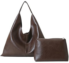 Slouchy Hobo Bags for Women Tote Bag Retro PU Leather Crossbody Bag Soft Shoulder Purses Handbags... | Amazon (US)