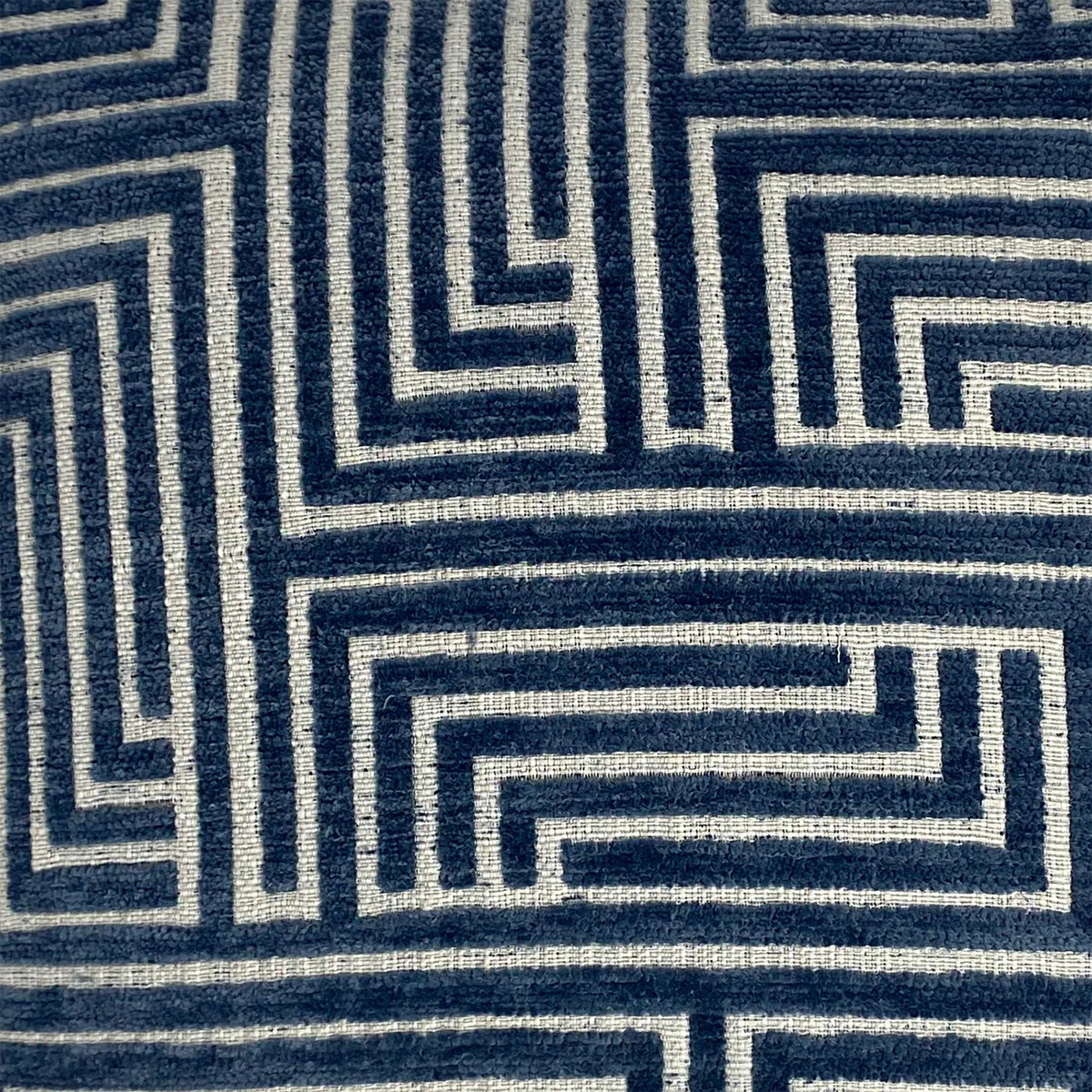 Blue Maze Down Blend Geometric Square Pillow | Wayfair North America
