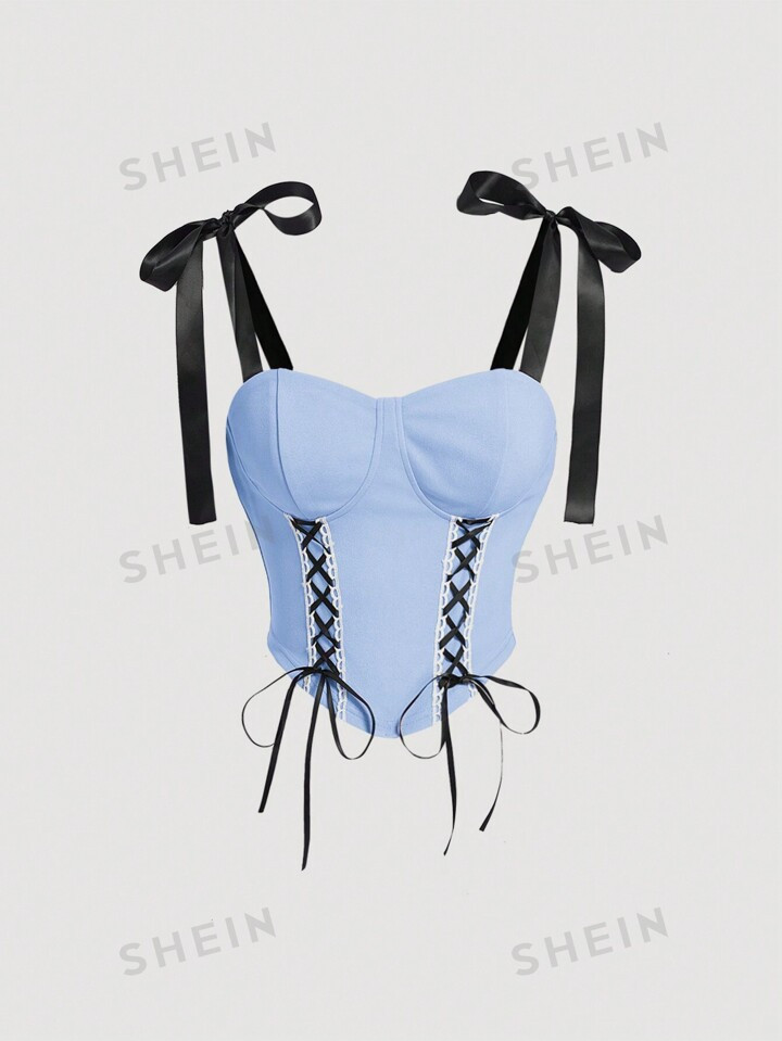 SHEIN MOD Summer Casual Crisscross Strap Tank Top Suitable For Outdoor Music Festival | SHEIN