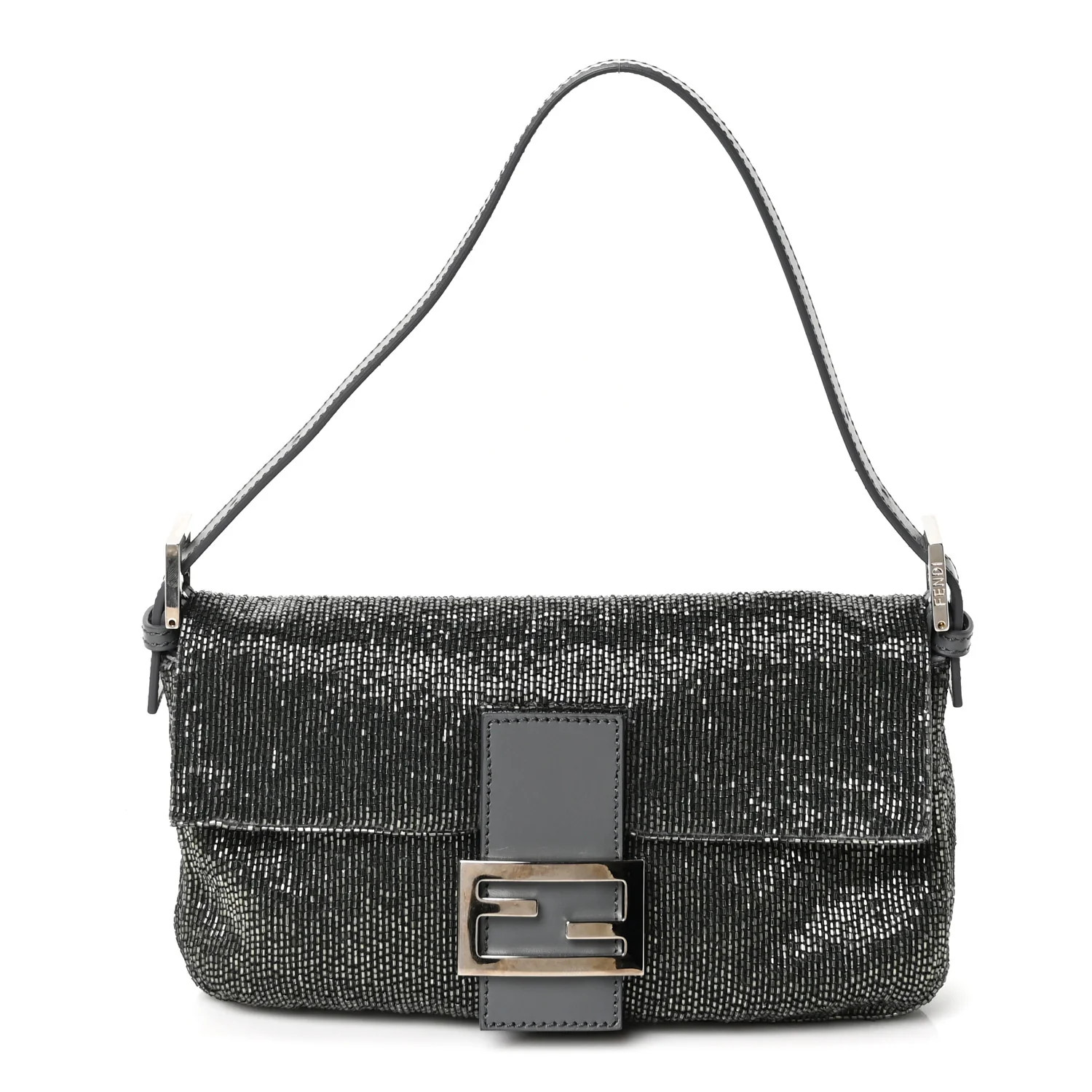 Sequin Beaded Baguette Grey | FASHIONPHILE (US)