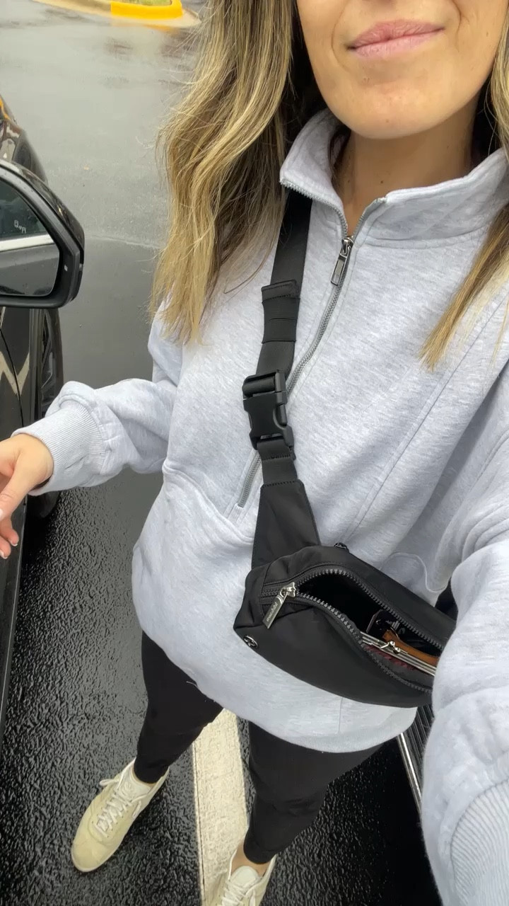 Lulu look alike half zip. Sized up to a large for bump but I would get large even without the bump! Scuba sweatshirt. Oversized half zip. Amazon fashion. Dupe. Bump style. Maternity. Fall style  

#LTKstyletip #LTKbump #LTKfindsunder50