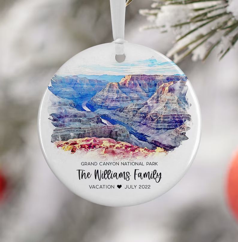 Grand Canyon National Park Ornament, Vacation, Engaged, Married Ornament, Travel Gift, Wedding En... | Etsy (US)