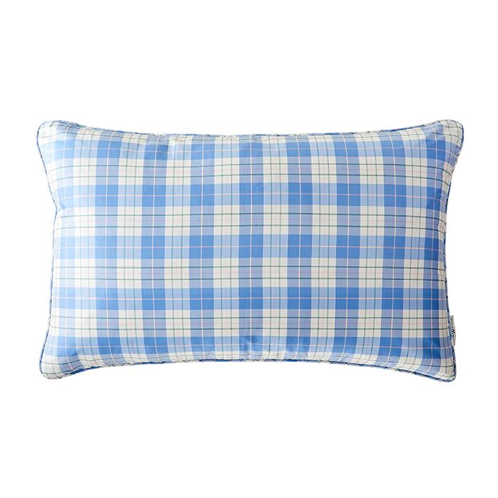 Porcelain Plaid in Silk Pillow | Caitlin Wilson Design