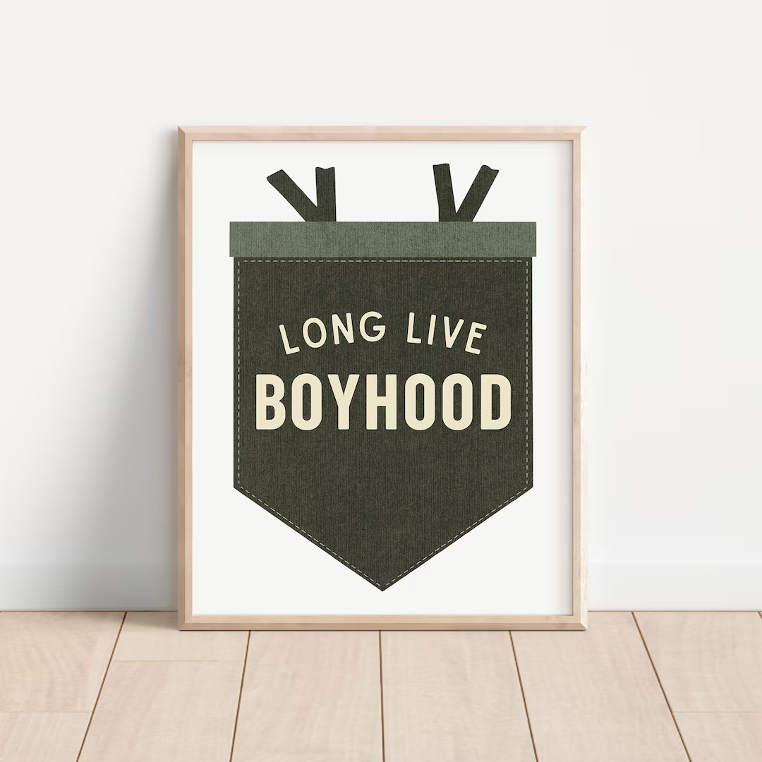 Long Live Boyhood, Digital Download, Boy Boho Decor, Nursery Wall Art, Neutral Boy Wall Art, Penn... | Etsy (US)