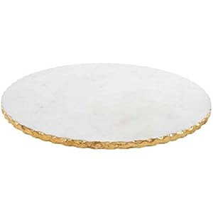 Mud Pie 41140011 Marble Lazy Susan White, 16" dia | Amazon (US)