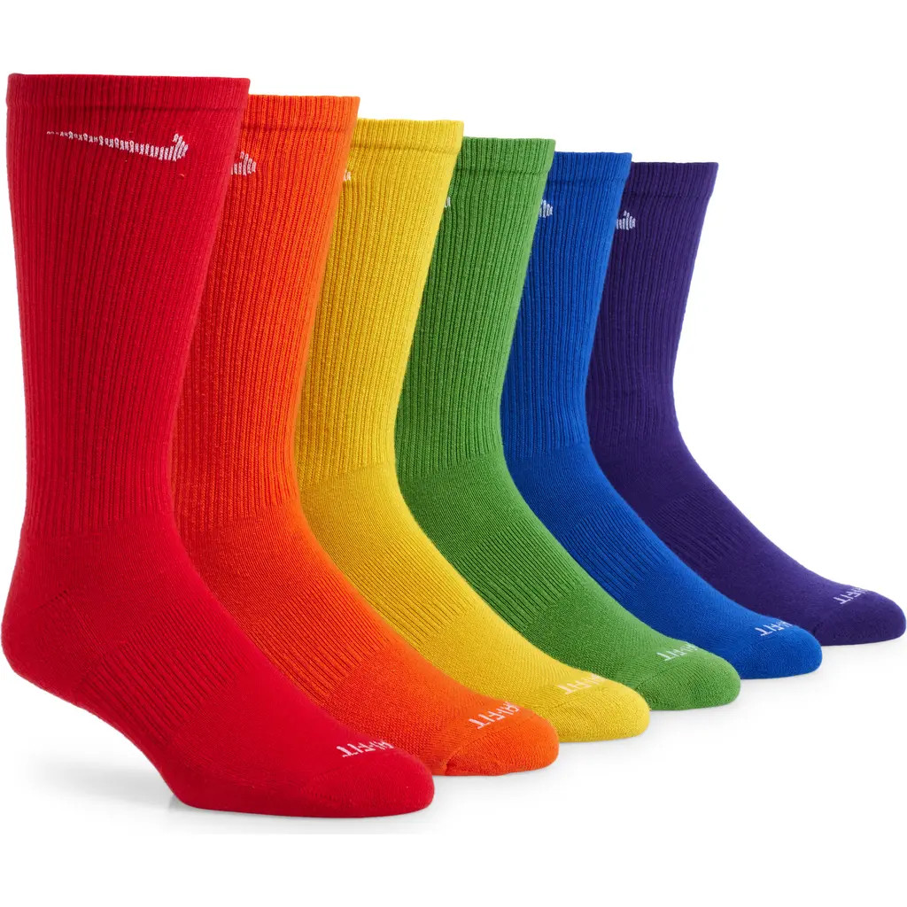 Assorted 6-Pack Everyday Plush Cushion Crew Training Socks | Nordstrom