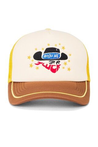 Wish Me Luck Lucky Cowboy Cap in Brown, Yellow, & White from Revolve.com | Revolve Clothing (Global)