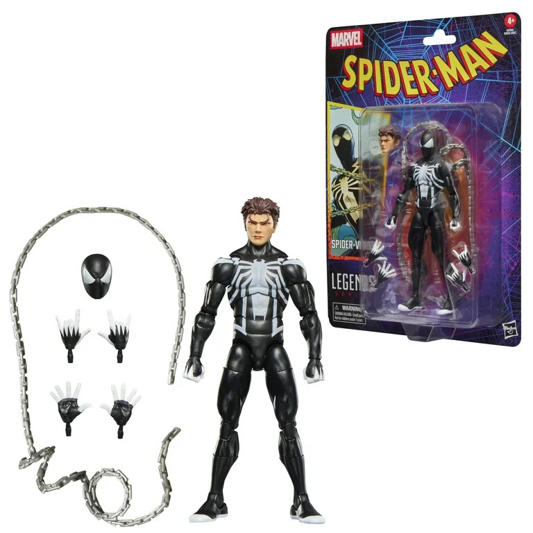 Marvel Legends Series Spider-Venom, Retro Cardback Spider-Man Comics Action Figure | Walmart (US)