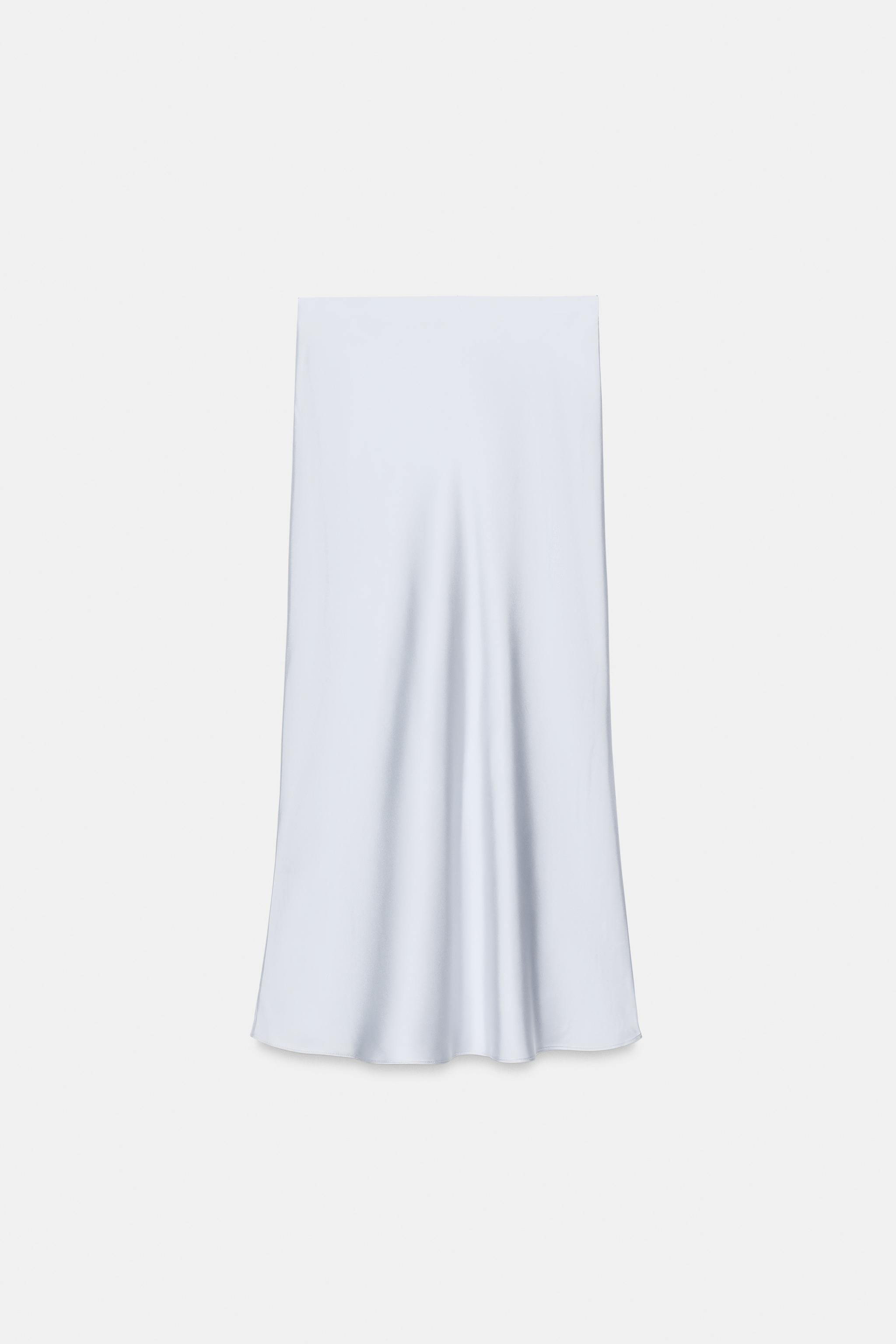 POLKA DOT SATIN EFFECT MIDI SKIRT | Zara US