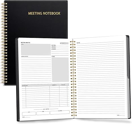 SUNEE Half Meeting Half Note - 7.5"x10" Professional Notebooks for Work - 160 Pages, B5 Size Proj... | Amazon (US)