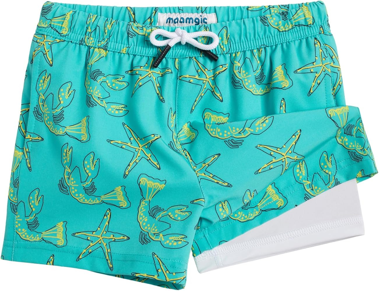 maamgic Boys Swim Trunks with Compression Liner Toddler Boy Swimsuit Quick Dry 4-Way Stretch Swim... | Amazon (US)
