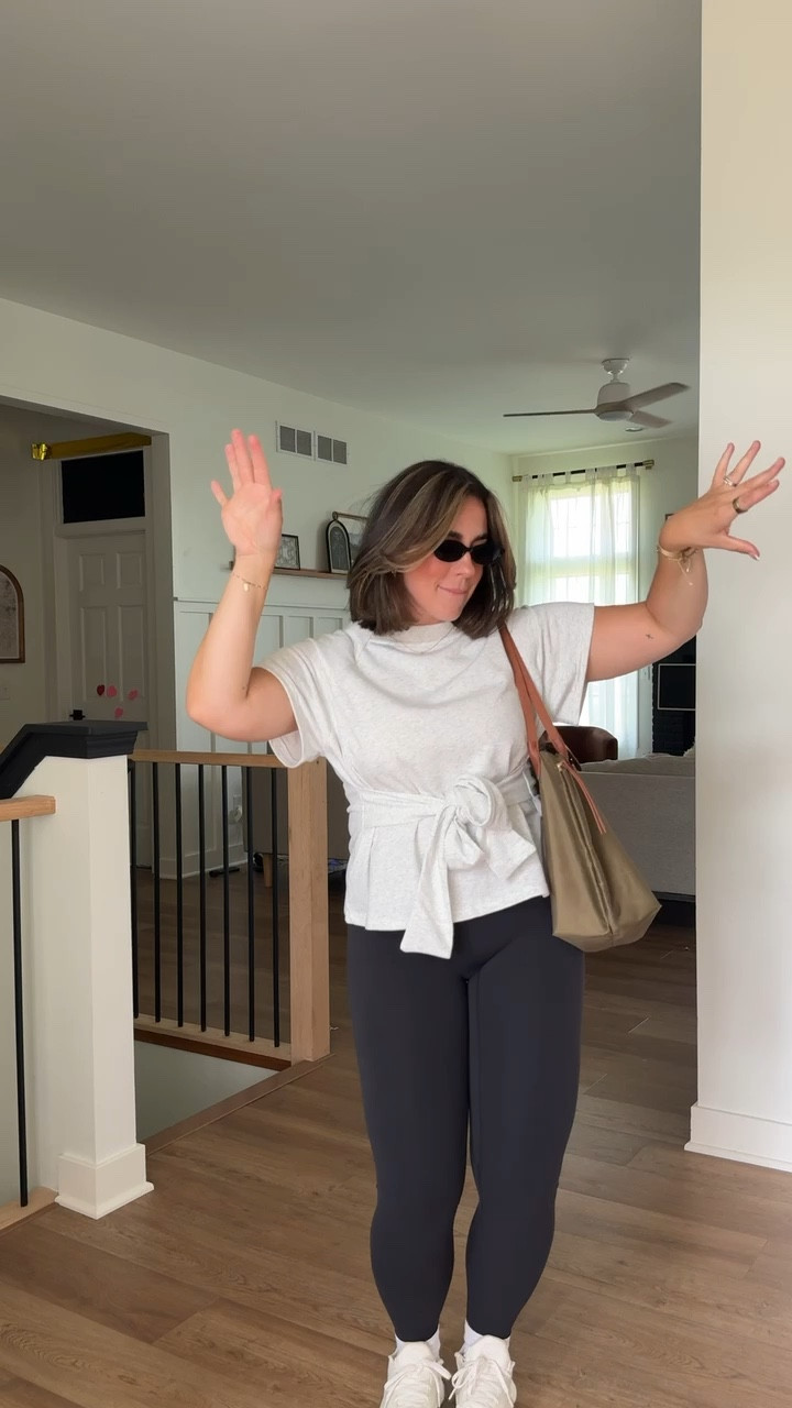 Casual Amazon mom outfit, running errands but looking cute! I love this tie top, it's free people inspired and amazing quality. Comes in a couple colors too. I'm in large! 

Amazon fashion, mom outfit, fall fashion, casual mom outfit, midsize outfit

#LTKSeasonal #LTKStyleTip #LTKFindsUnder50