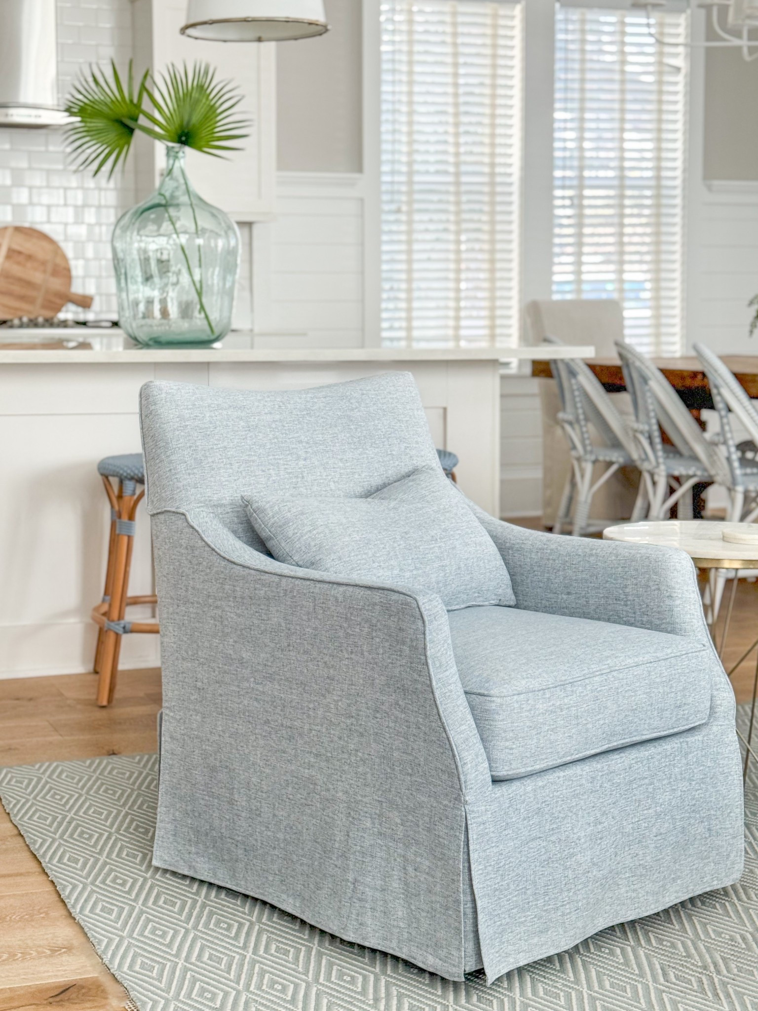 This @Wayfair swivel armchair at Hola Beaches, our 30A beach rental, has held up incredibly well over the years! And today it’s the lowest price I’ve seen! I love the light blue but there are several other colors available. We also love this indoor/outdoor rug and these counter stools, all of which have held up super well in high-traffic spaces. See even more of my top picks here: https://lifeonvirginiastreet.com/the-affordable-home-finds-that-have-held-up-well-in-our-beach-house-rentals/. #ad #wayfairpartner #wayfair

#LTKSaleAlert #LTKHome #LTKSeasonal