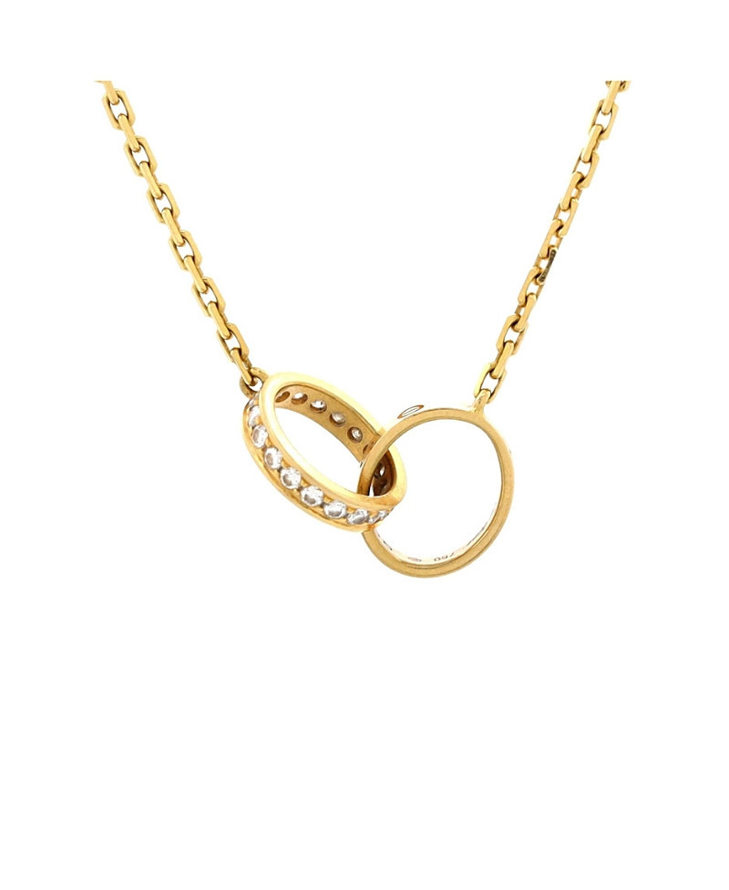 Pre-Owned Cartier Love Interlocking Necklace 18K Gold and Diamonds | Bloomingdale's (US)