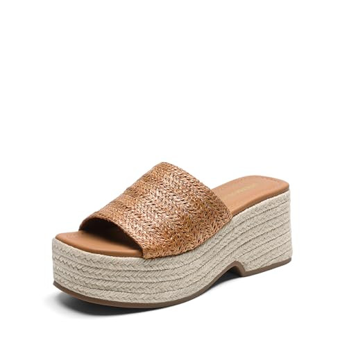DREAM PAIRS Platform Espadrille Sandals for Women Wedges Slides Slip on Bohemia Sandals Flatform ... | Amazon (US)
