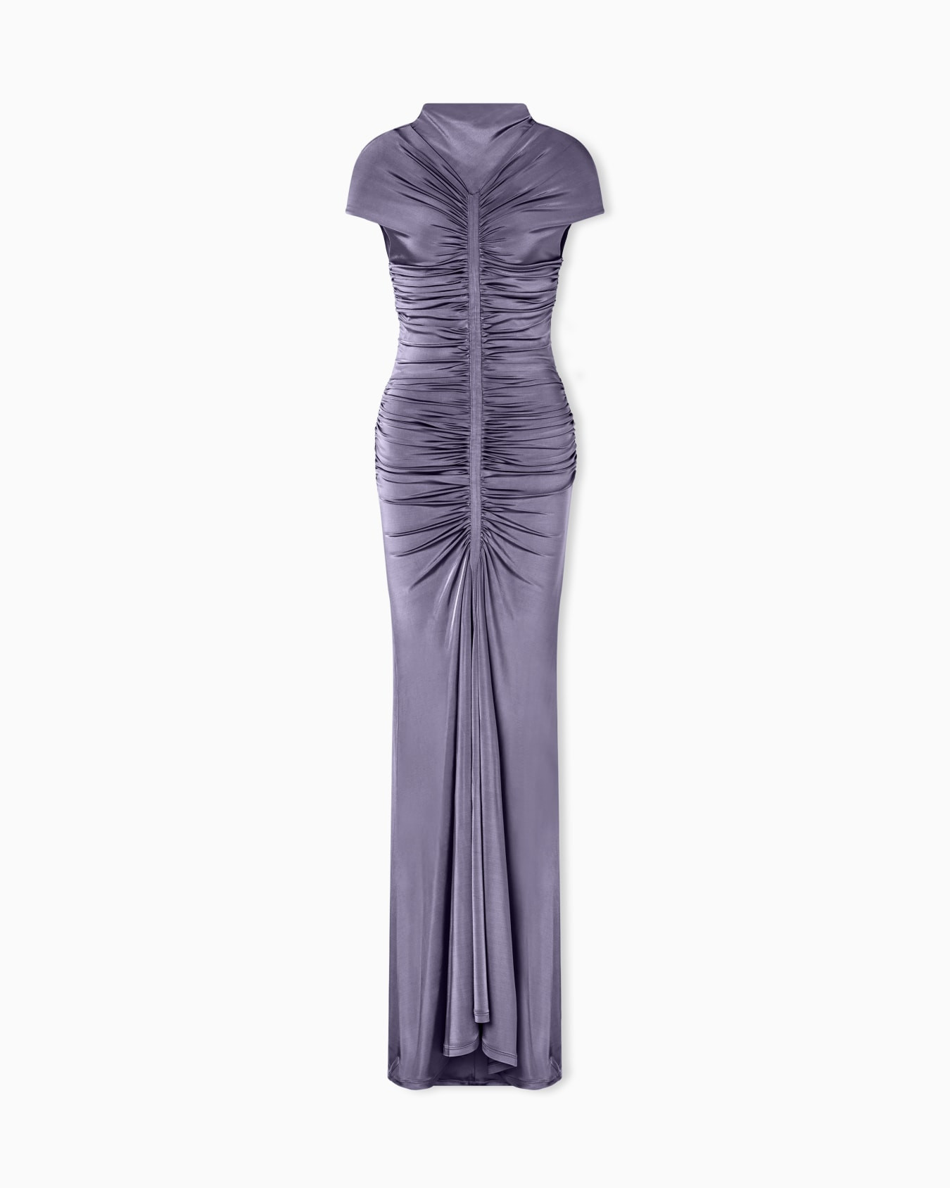 ASV shiny viscose jersey long dress | Armani US
