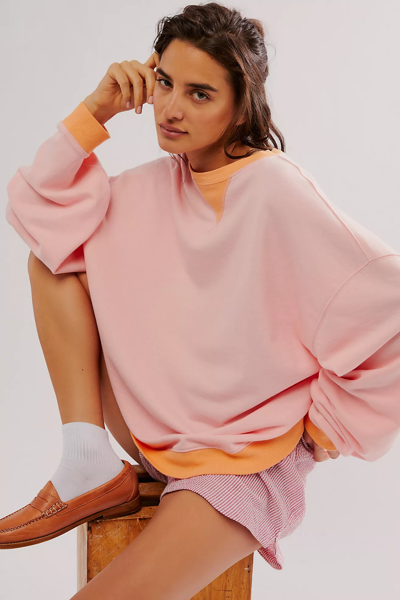 Classic Crew Colorblock Sweatshirt | Free People (Global - UK&FR Excluded)